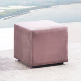 Modern Square Pouf Trea Resistant Velvet Pouf for Drawing Room