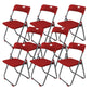 Contemporary Metal Office Chair No Wheels Desk Chair without Arm Red Silver 8 Piece Set Clearhalo 'furn' 'furn_office_chair' 'Furniture' 'Office Chairs' 'Office Furniture' 'office_chair' 6843943