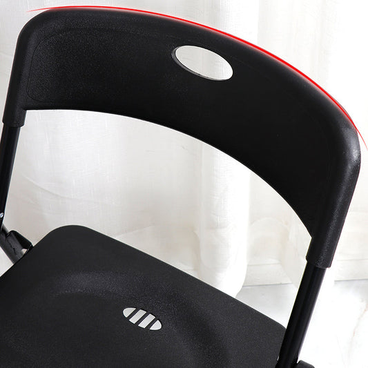 Contemporary Metal Office Chair No Wheels Desk Chair without Arm Clearhalo 'furn' 'furn_office_chair' 'Furniture' 'Office Chairs' 'Office Furniture' 'office_chair' 6843945