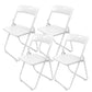 Contemporary Metal Office Chair No Wheels Desk Chair without Arm White 4 Piece Set Clearhalo 'furn' 'furn_office_chair' 'Furniture' 'Office Chairs' 'Office Furniture' 'office_chair' 6843950