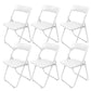 Contemporary Metal Office Chair No Wheels Desk Chair without Arm White 6 Piece Set Clearhalo 'furn' 'furn_office_chair' 'Furniture' 'Office Chairs' 'Office Furniture' 'office_chair' 6843951