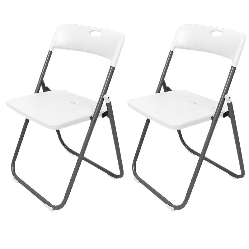 Contemporary Metal Office Chair No Wheels Desk Chair without Arm Beige Silver 2 Piece Set Clearhalo 'furn' 'furn_office_chair' 'Furniture' 'Office Chairs' 'Office Furniture' 'office_chair' 6843959