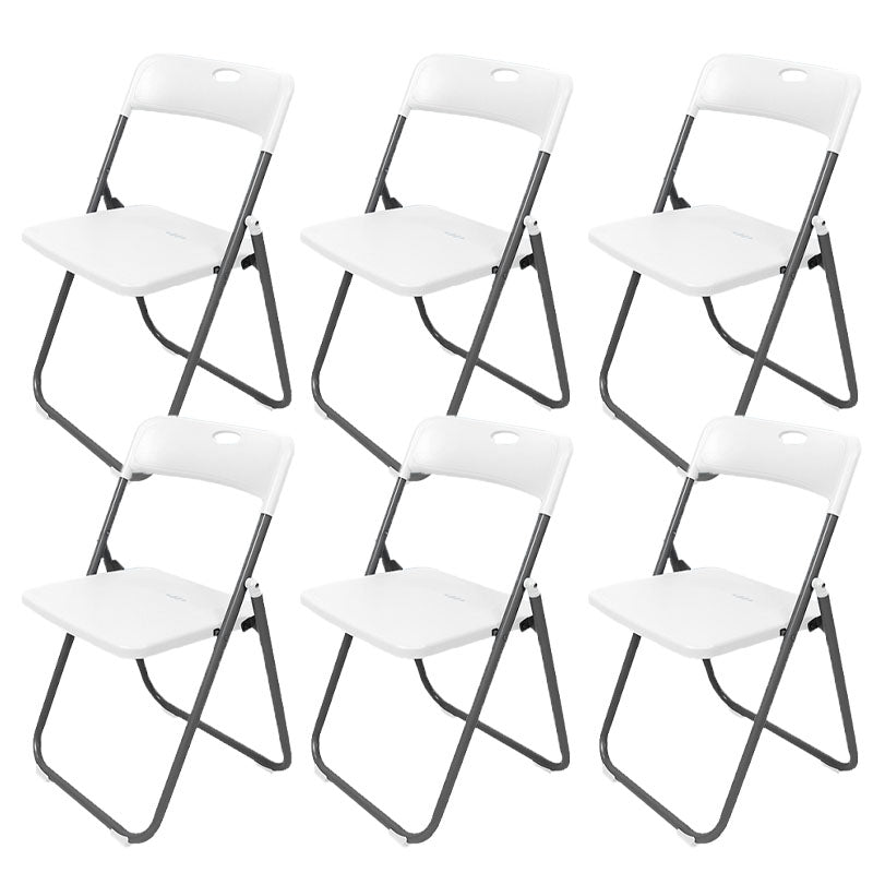 Contemporary Metal Office Chair No Wheels Desk Chair without Arm Beige Silver 6 Piece Set Clearhalo 'furn' 'furn_office_chair' 'Furniture' 'Office Chairs' 'Office Furniture' 'office_chair' 6843961