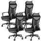 Fixed Arms Desk Chair Modern Adjustable Seat Height Ergonomic Chair with Wheels