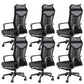 Fixed Arms Desk Chair Modern Adjustable Seat Height Ergonomic Chair with Wheels