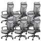 Fixed Arms Desk Chair Modern Adjustable Seat Height Ergonomic Chair with Wheels