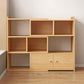 Engineered Wood Standard Bookshelf Contemporary Closed Back with Shelves