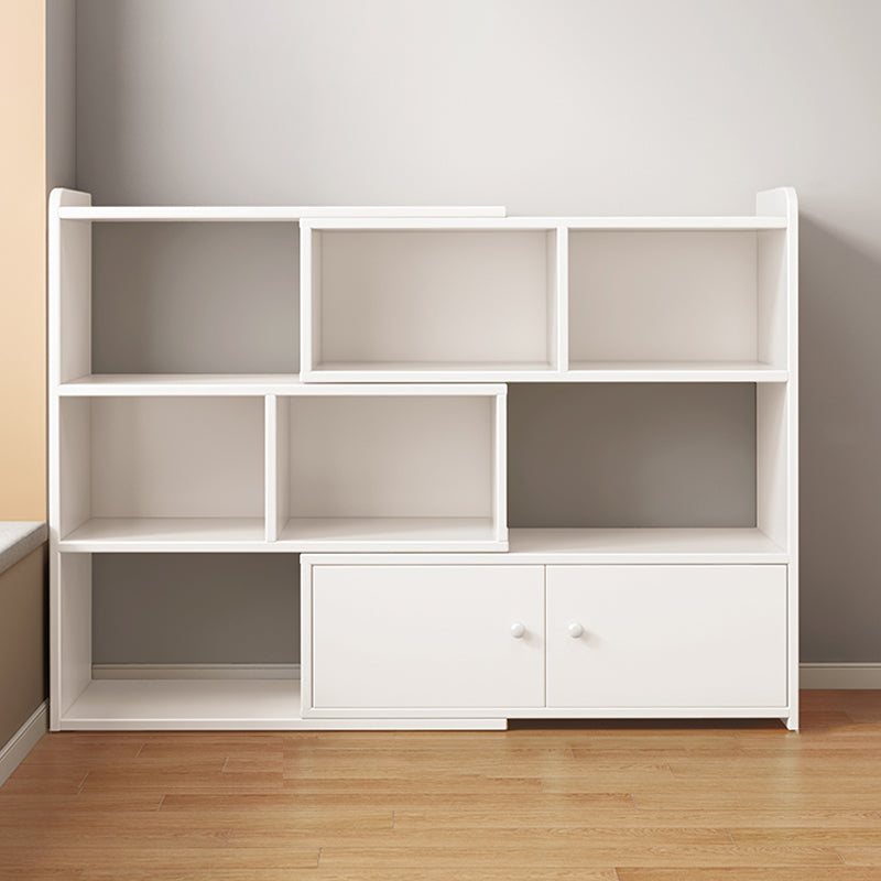 Engineered Wood Standard Bookshelf Contemporary Closed Back with Shelves