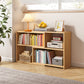 Engineered Wood Standard Bookshelf Contemporary Closed Back with Shelves