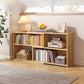 Engineered Wood Standard Bookshelf Contemporary Closed Back with Shelves