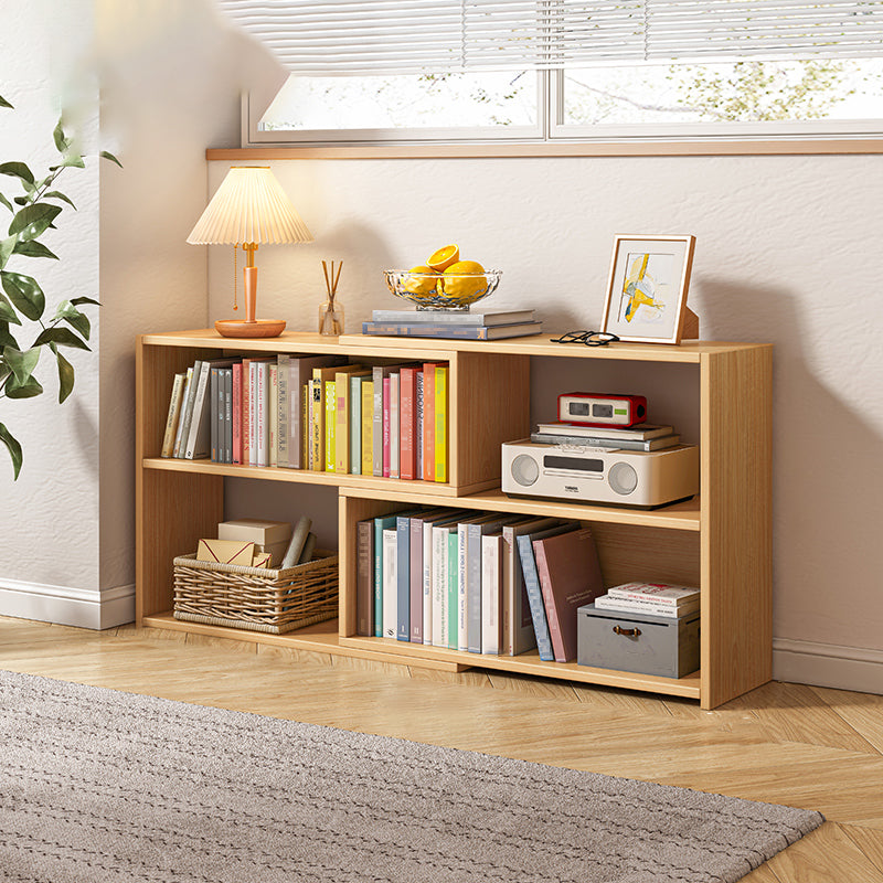 Engineered Wood Standard Bookshelf Contemporary Closed Back with Shelves