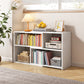 Engineered Wood Standard Bookshelf Contemporary Closed Back with Shelves