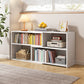 Engineered Wood Standard Bookshelf Contemporary Closed Back with Shelves