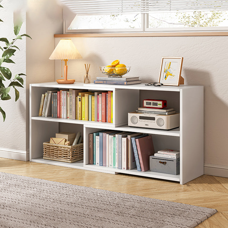 Engineered Wood Standard Bookshelf Contemporary Closed Back with Shelves