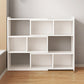 Engineered Wood Standard Bookshelf Contemporary Closed Back with Shelves