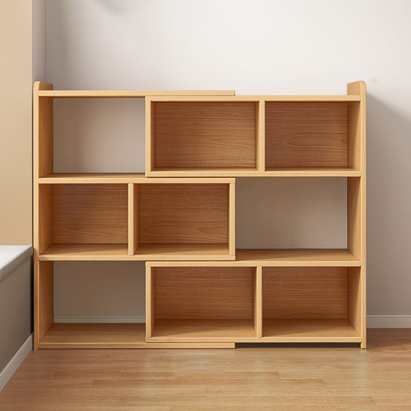 Engineered Wood Standard Bookshelf Contemporary Closed Back with Shelves