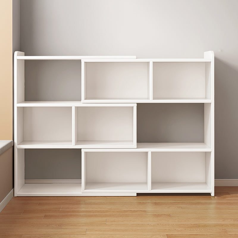 Engineered Wood Standard Bookshelf Contemporary Closed Back with Shelves
