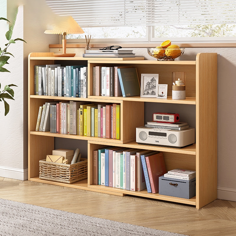 Engineered Wood Standard Bookshelf Contemporary Closed Back with Shelves