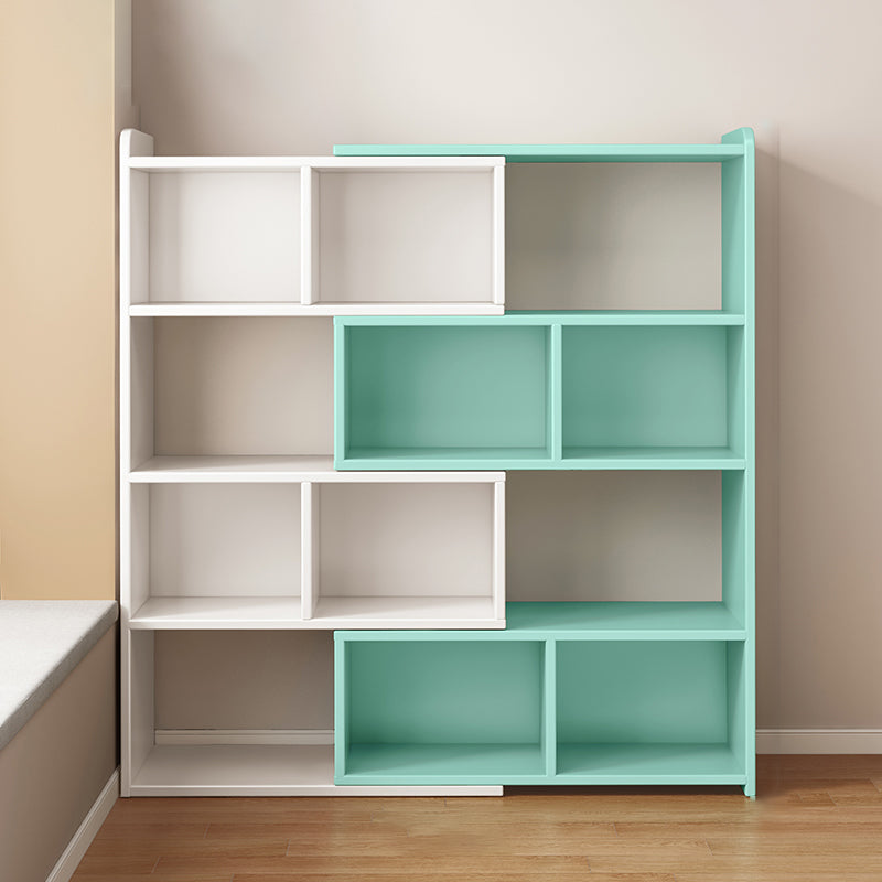 Engineered Wood Standard Bookshelf Contemporary Closed Back with Shelves