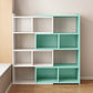 Engineered Wood Standard Bookshelf Contemporary Closed Back with Shelves