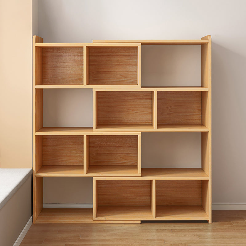 Engineered Wood Standard Bookshelf Contemporary Closed Back with Shelves