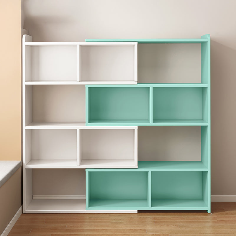 Engineered Wood Standard Bookshelf Contemporary Closed Back with Shelves