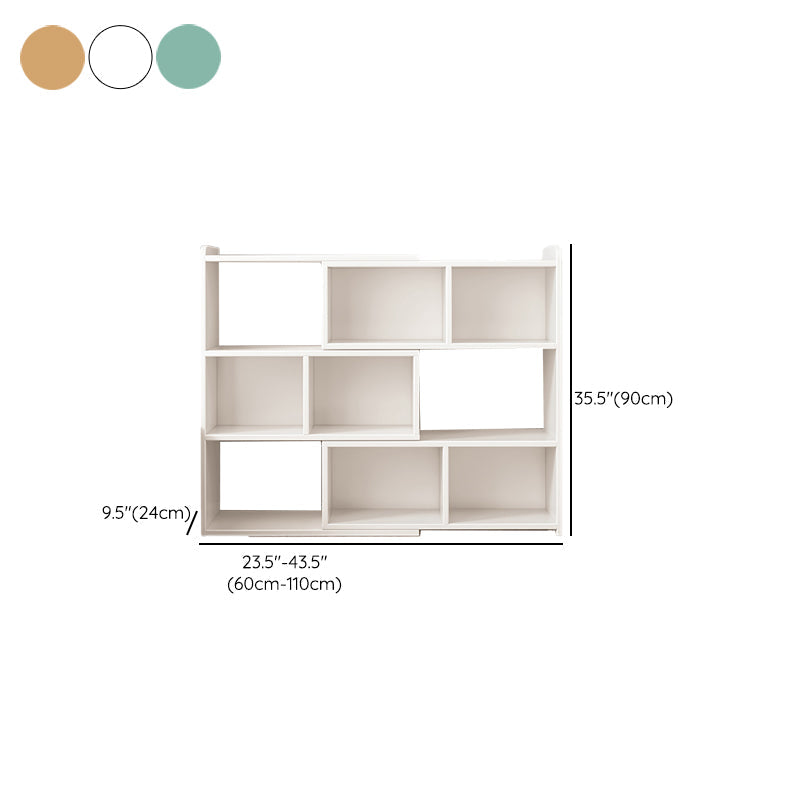 Engineered Wood Standard Bookshelf Contemporary Closed Back with Shelves