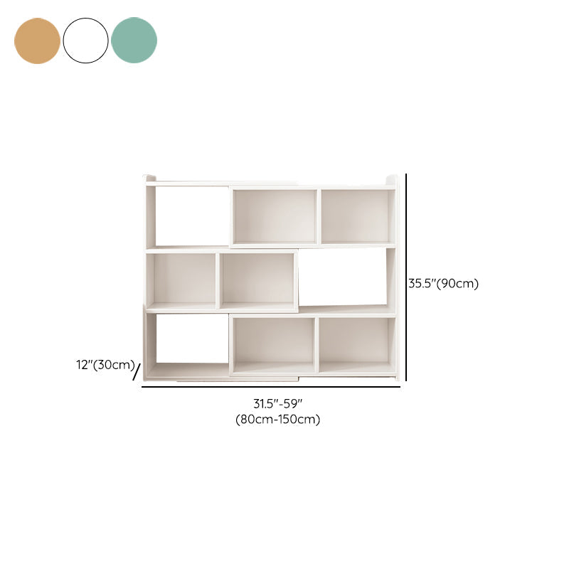 Engineered Wood Standard Bookshelf Contemporary Closed Back with Shelves