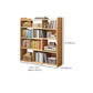Engineered Wood Standard Bookshelf Contemporary Closed Back with Shelves