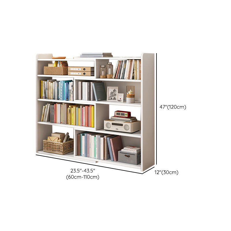 Engineered Wood Standard Bookshelf Contemporary Closed Back with Shelves