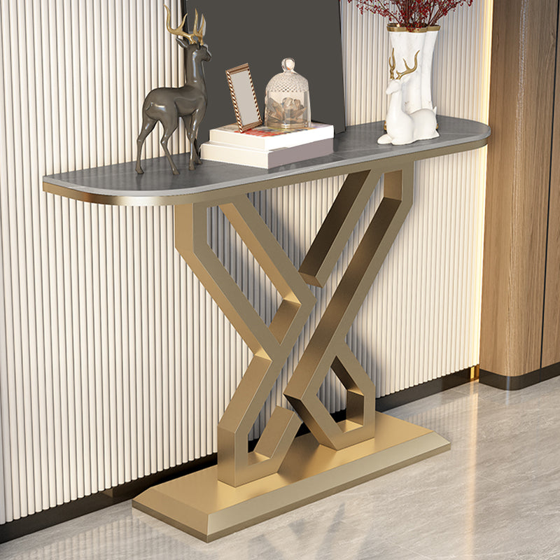 Tavolo di accento in metallo glam tavolo da divano di divano in pietra mezzano per la sala