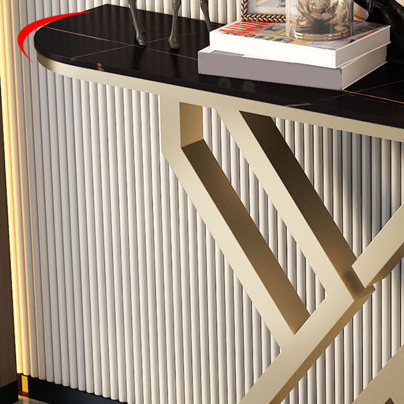 Tavolo di accento in metallo glam tavolo da divano di divano in pietra mezzano per la sala