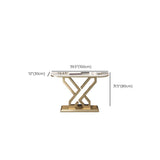 Tavolo di accento in metallo glam tavolo da divano di divano in pietra mezzano per la sala