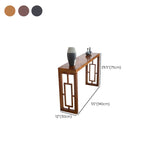 Tavolo da console in legno massiccio Tavolo di accento rettangolo per Hall, alto 29,53 pollici