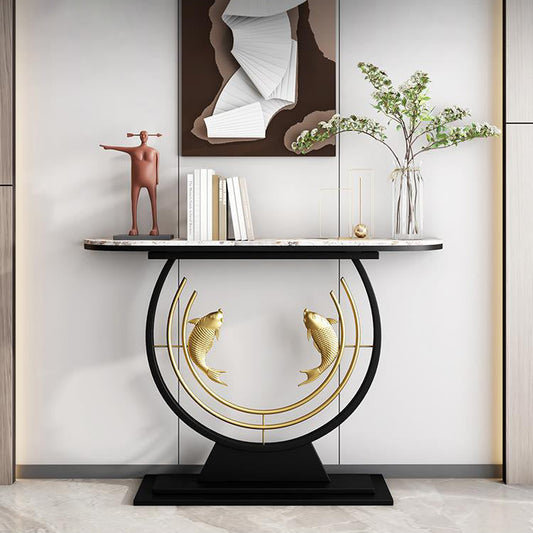 Tavolo da divano console glam tavolo con console mezzaluna antica finitura