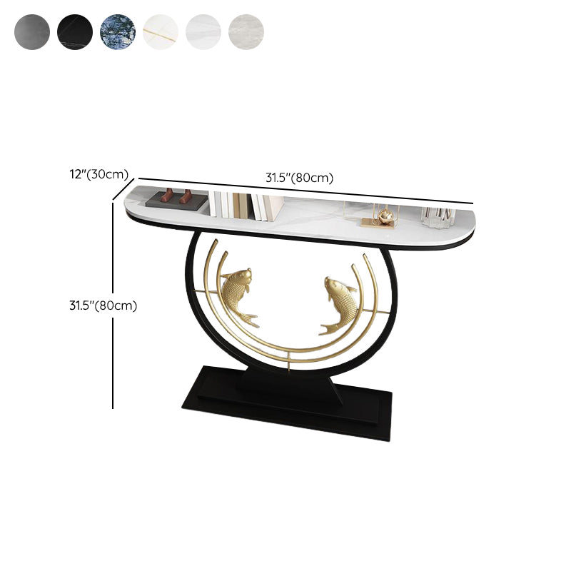 Tavolo da divano console glam tavolo con console mezzaluna antica finitura