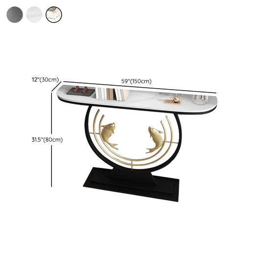 Tavolo da divano console glam tavolo con console mezzaluna antica finitura