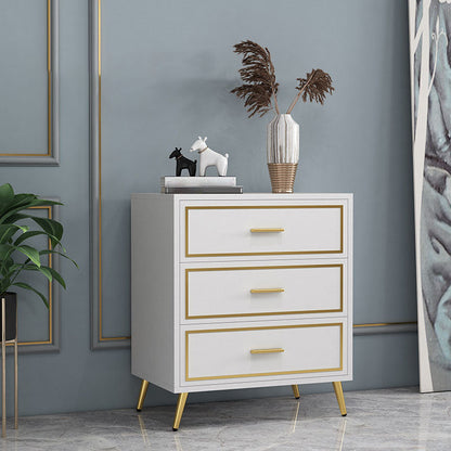 Glam Lingerie Chest Wood Vertical Storage Chest with Drawers for Bedroom