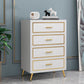 Glam Lingerie Chest Wood Vertical Storage Chest with Drawers for Bedroom