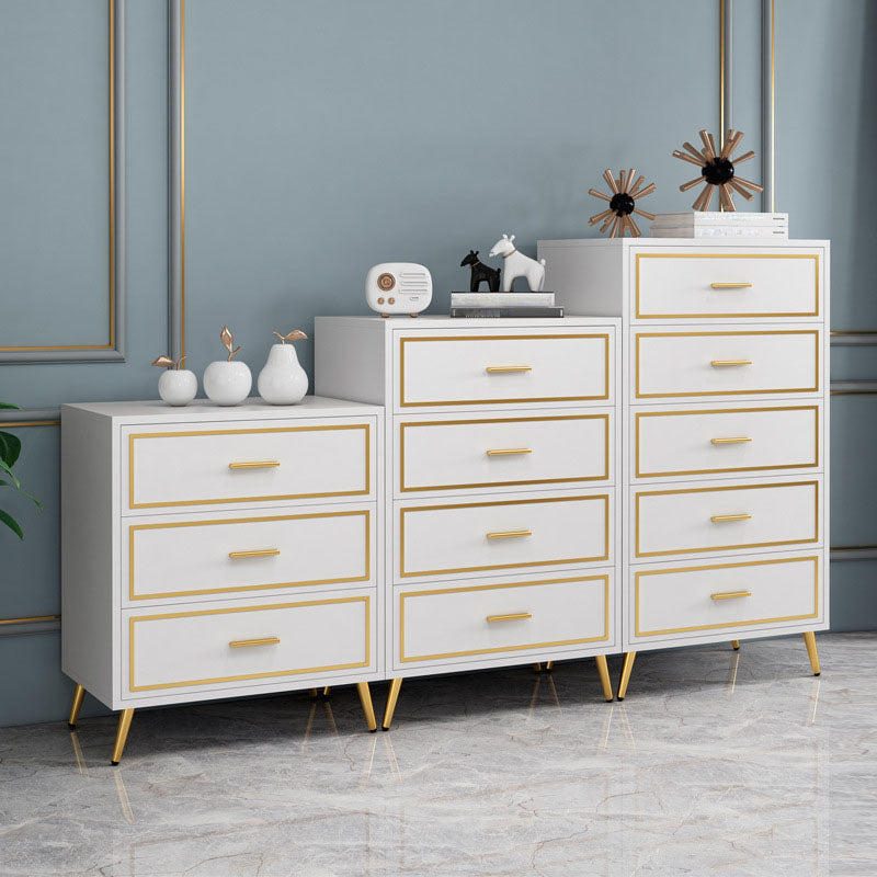 Glam Lingerie Chest Wood Vertical Storage Chest with Drawers for Bedroom