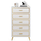 Glam Lingerie Chest Wood Vertical Storage Chest with Drawers for Bedroom