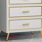 Glam Lingerie Chest Wood Vertical Storage Chest with Drawers for Bedroom