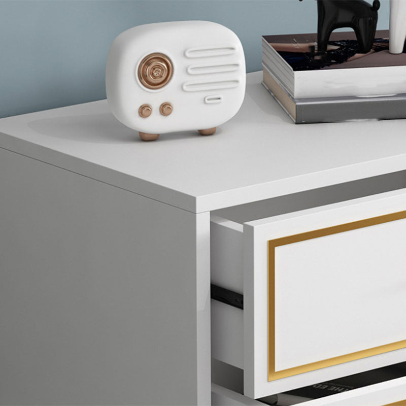 Glam Lingerie Chest Wood Vertical Storage Chest with Drawers for Bedroom