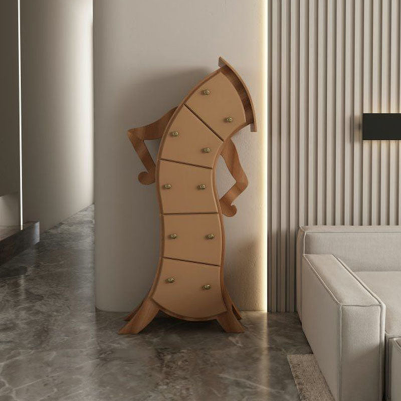 Glam Lingerie Chest Birch Vertical Storage Chest with Drawers for Bedroom 47"L x 16"W x 27"H Walnut Clearhalo 'Bedroom Furniture' 'Dressers & Chests' 'dressers_chests' 'furn' 'furn_dressers_chests' 'Furniture' 6844361