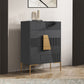 Glam Lingerie Chest Wood Storage Chest with Drawers for Bedroom 31"L x 16"W x 47"H Black-Gold Clearhalo 'Bedroom Furniture' 'Dressers & Chests' 'dressers_chests' 'furn' 'furn_dressers_chests' 'Furniture' 6844447