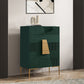 Glam Lingerie Chest Wood Storage Chest with Drawers for Bedroom 31"L x 16"W x 47"H Green Gold Clearhalo 'Bedroom Furniture' 'Dressers & Chests' 'dressers_chests' 'furn' 'furn_dressers_chests' 'Furniture' 6844451