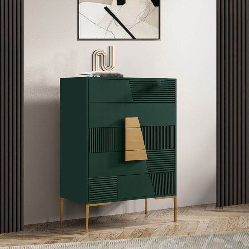 Glam Lingerie Chest Wood Storage Chest with Drawers for Bedroom 31"L x 16"W x 47"H Green Gold Clearhalo 'Bedroom Furniture' 'Dressers & Chests' 'dressers_chests' 'furn' 'furn_dressers_chests' 'Furniture' 6844451
