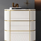 Baule portaoggetti verticale Glam Lingerie Stone con cassetti per camera da letto