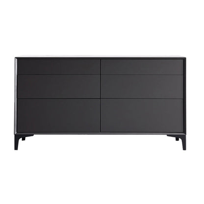 Contemporary Storage Chest Stone Dresser with 6 Drawers , 12.48/15.6 Inch W 39"L x 13"W x 31"H Dark Gray Stone Clearhalo 'Bedroom Furniture' 'Dressers & Chests' 'dressers_chests' 'furn' 'furn_dressers_chests' 'Furniture' 6844494