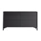 Contemporary Storage Chest Stone Dresser with 6 Drawers , 12.48/15.6 Inch W 47"L x 16"W x 31"H Dark Gray Manufactured Wood Clearhalo 'Bedroom Furniture' 'Dressers & Chests' 'dressers_chests' 'furn' 'furn_dressers_chests' 'Furniture' 6844496